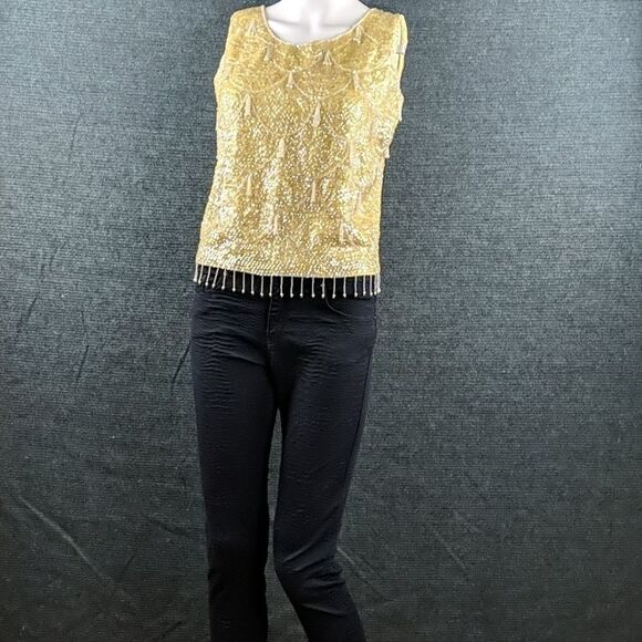 Vintage 60's Sequined Beaded Sweater Tank Top EUC! - Picture 2 of 15